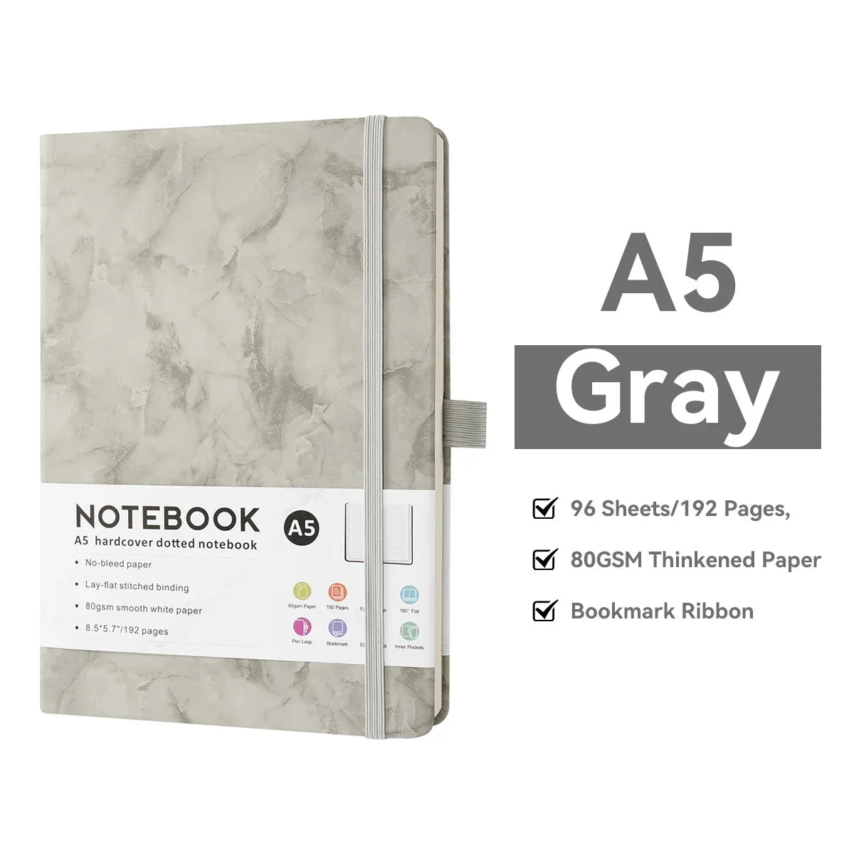 Hard Cover Sketchbook Strap Notebook A5 Lined Stationery Notebooks and Journals Diary Writing Pads Office School Supplies