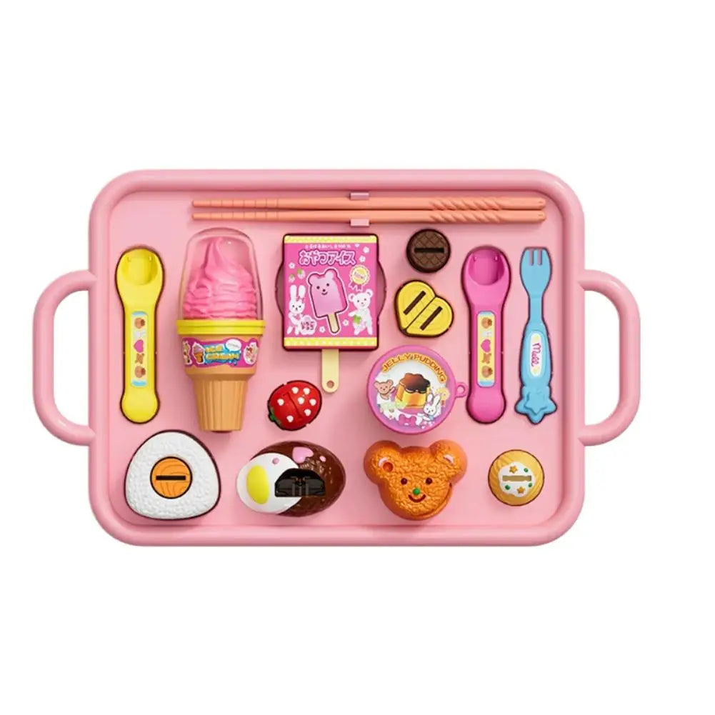 NEW Food Feeding Pudding Feeding Ice Cream Toy Set Early Education Food Platter Role Play Fun Children Girl Play House Toys Gift