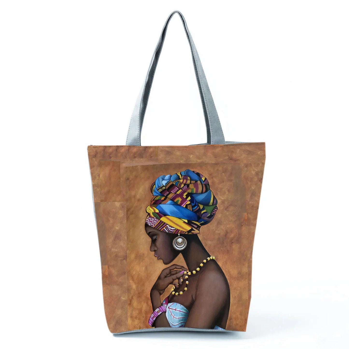 Trendy Hot Sale Of The Season Large Capacity Single Shoulder Printed Women's Bag Cool Afro Girl Design Polyester Material Zip...