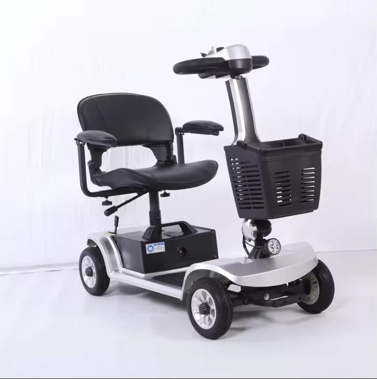Elderly Four-Wheeled Elderly Electric Mobility Scooter Disabled Assisted Folding Family Car With Battery For Handicapped Users