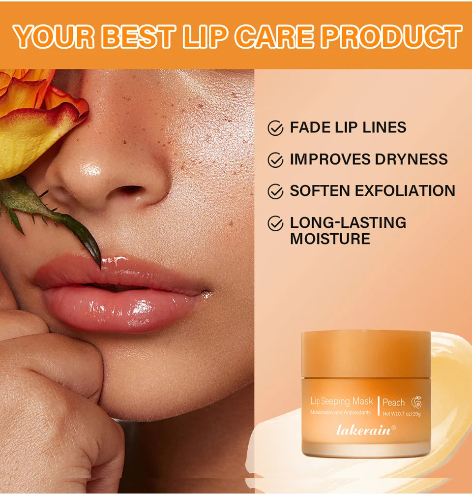 Lip Sleeping Mask Nourishing Overnight Lip Treatment Vitamin C Moisturizer Butter Hydrating Dry Flaky Lips Skin Care