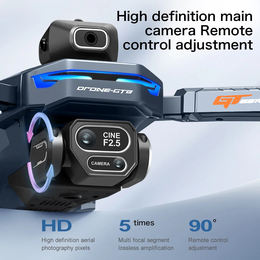NEW GT8 Mini Drone with GPS 8K Dual Cameras 180° UHD HD 5G WiFi Brushless Motors Obstacle Avoidance FPV Foldable Quadcopter 3000