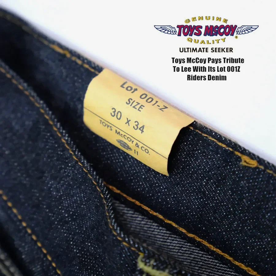 TOYS McCOY LOT 001Z pays tribute to LXX (taxi driver) left twill retro red ear jeans