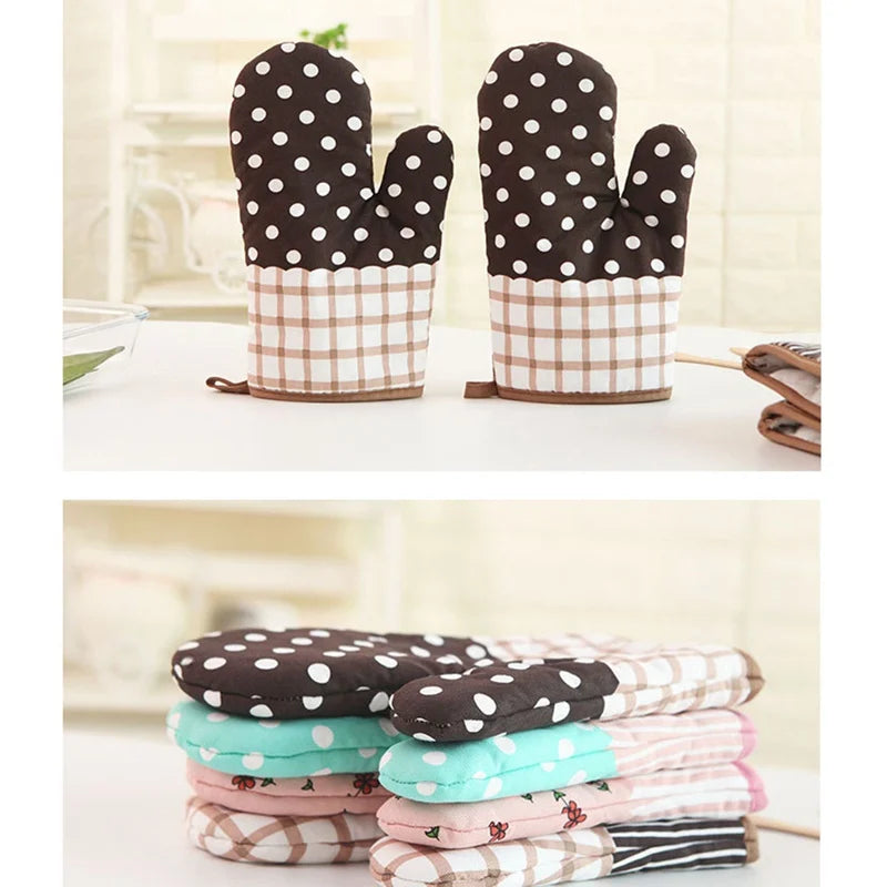 1Pcs Hot Oven Mitts Baking Anti-Hot Gloves Pad Oven Microwave Insulation Mat Baking Kitchen Tools