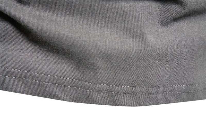 2025 White Men‘s T-shirts 100% Cotton Long Sleeve Casual Tops Solid Color High Quality Black T-Shirt Spring Autumn Men Clothing