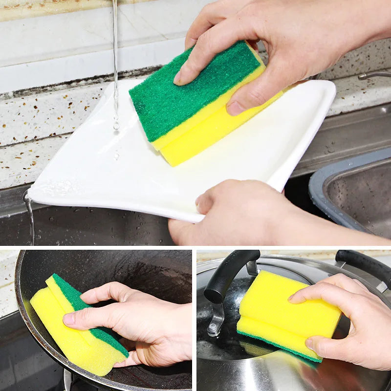 I-Shaped German Style High Density DIshwashing Sponge Kitchen Daily Necessities Dishwashing Sponge Block Cleaning Scouting Pad