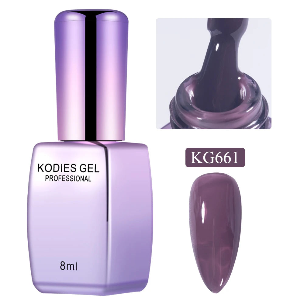 KODIES GEL New Gel Nail Polish 8ML Jelly Autumn Winter UV Semi Permanent Milky White Soft Nail Art Gels Varnish French Manicure