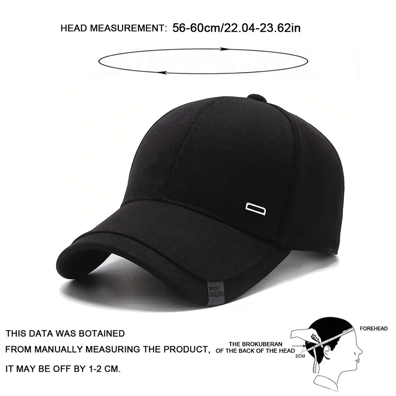 Unisex Square Silver Buckle Label Baseball Caps Spring Autumn Outdoor Sunscreen Hat Adjustable Casual Trucker Hats