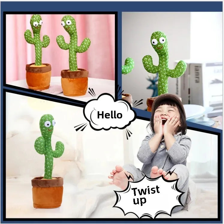 Magic Twist Talking Cactus Toy Dancing Cactus Swing Singing