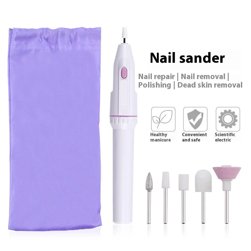 Nail Polisher Mini Electric Nail Drill Kit Manicure Pedicure Grinding Polishing Nail Art Sanding File Pen Tools Machine