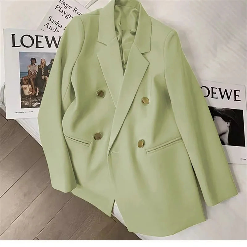 2025 Fashion New Women Suit Coat Elegant Casual Blazer Jacket Spring Autumn Office Ladies Clothing Basic Coat  Female Jacket