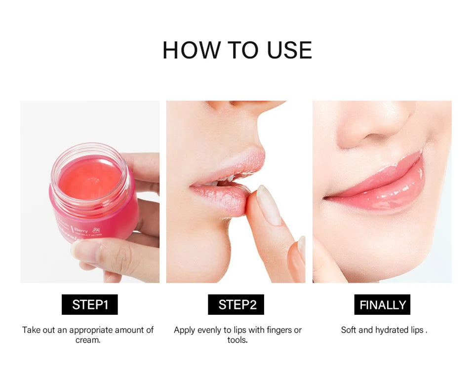 Lip Sleeping Mask Nourishing Overnight Lip Treatment Vitamin C Moisturizer Butter Hydrating Dry Flaky Lips Skin Care