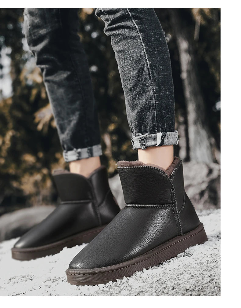 Casual Sneaker Loafers Ankle Boots Sports and Leisure Boots Winter Men Platform Sports Shoes Snow Boots Round Toe Non-slip  New