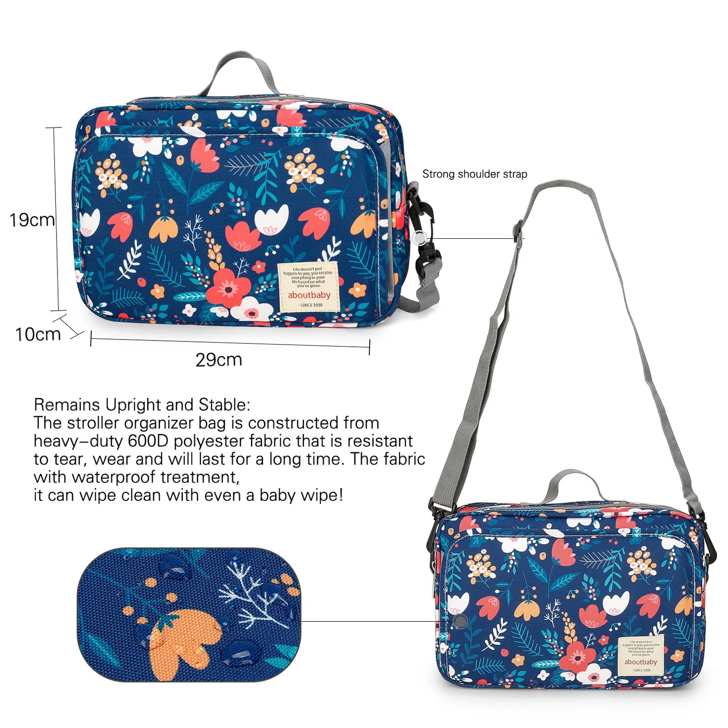 Mummy Diaper BagStroller Organizer Bags Mummy Large Capacity Travel Hanging Bag Bottle Holder Pram Diaper Bags Baby Stroller Bag