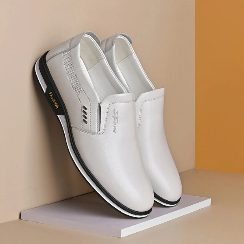 Large Size Spring Autumn New Business Office Casual Men's Shoes Fashionable and Versatile Flat Bottomed Sleeve Mouth Men's Shoes