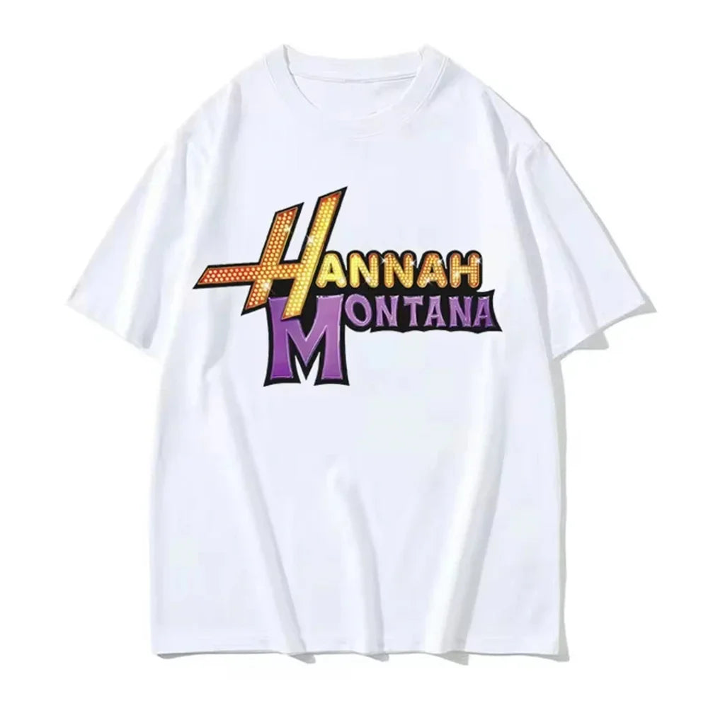 New Hannah Montana Tee Women Modern Style Graphic T Shirt Girl Funny Streetwear Japanese Clothes Y2k Clothes  Women Clothing