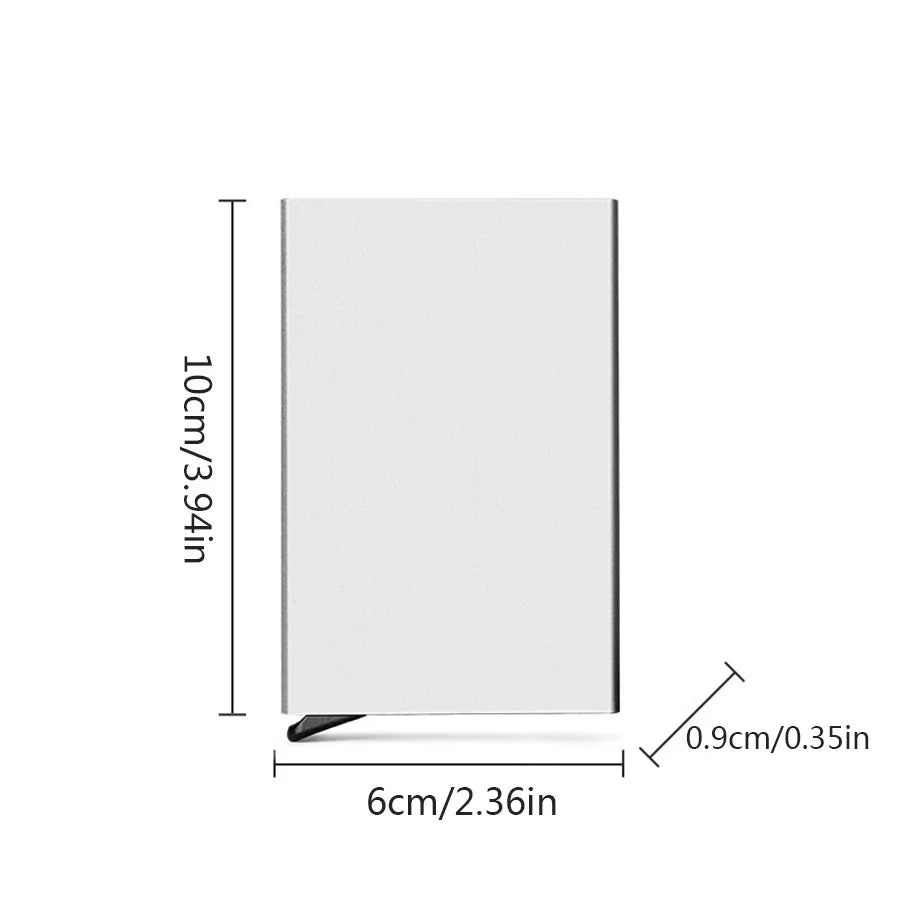 Rfid Smart Wallet Card Holder Metal Thin Slim Men Women Wallets Pop Up Minimalist Wallet Small Black Purse Vallet Walets for Men