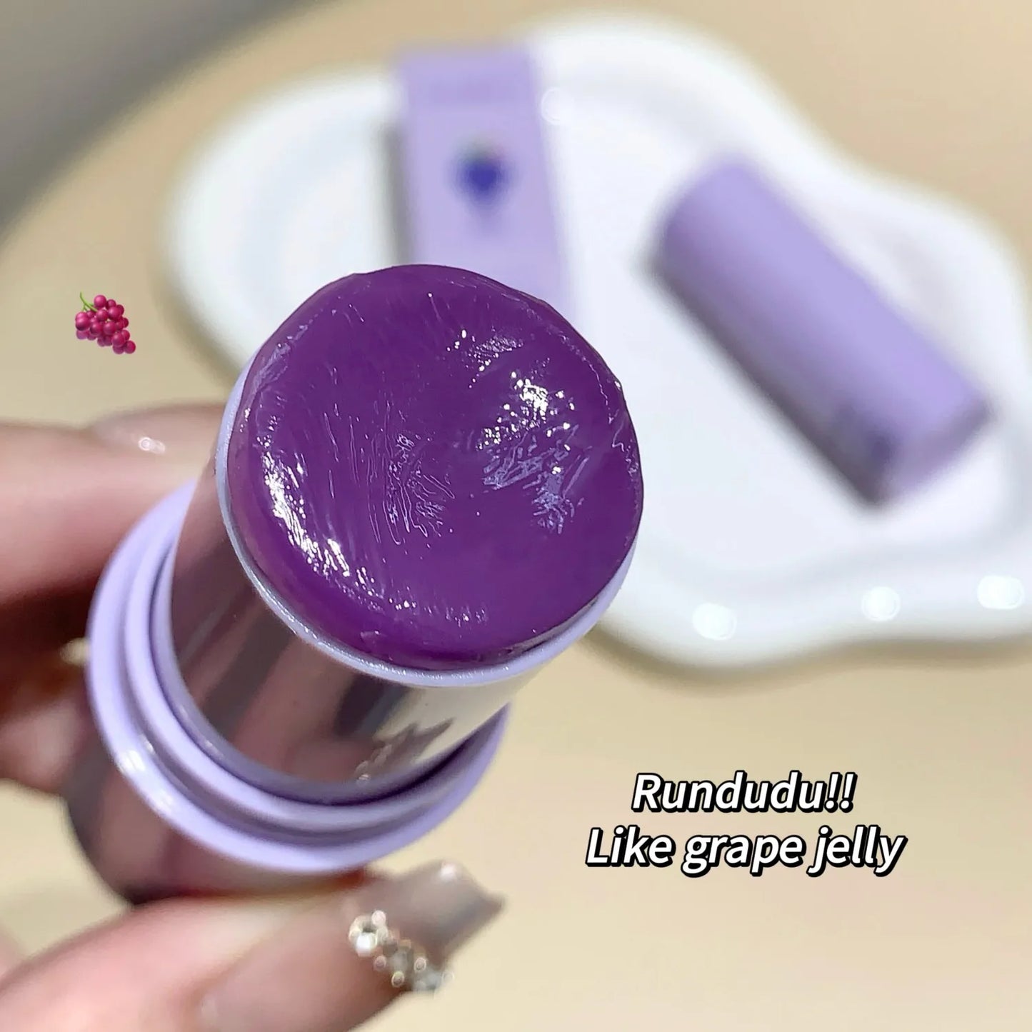 3-Color Lip Balm - Osmanthus, Jasmine Tea, and Grape Scents ,lip care, hydrating and nourishing