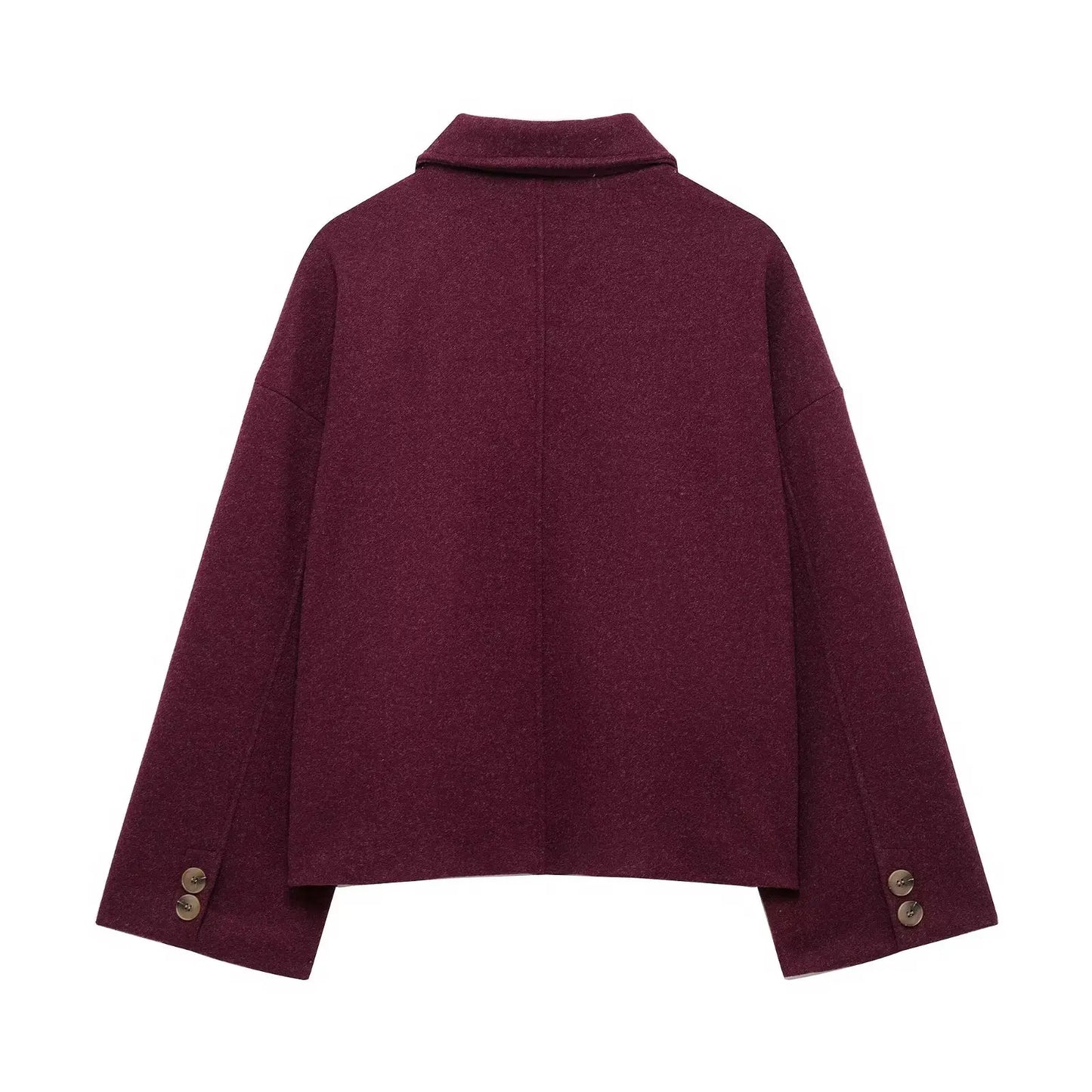 HH Women Fashion Single-Breasted Lapel Pocket Decorate Casual Slim Jacket Female Autumn High Street Long Sleeves Short Coat