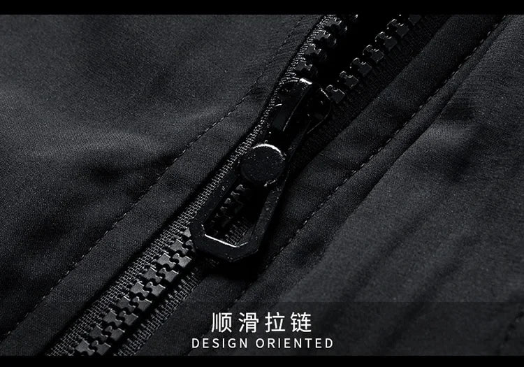 Korea Fashion Oversize 7XL 8XL 2024 Casual Men's Black Windbreaker Jackets Long Trench Coat For Spring Autumn Winter Clothes