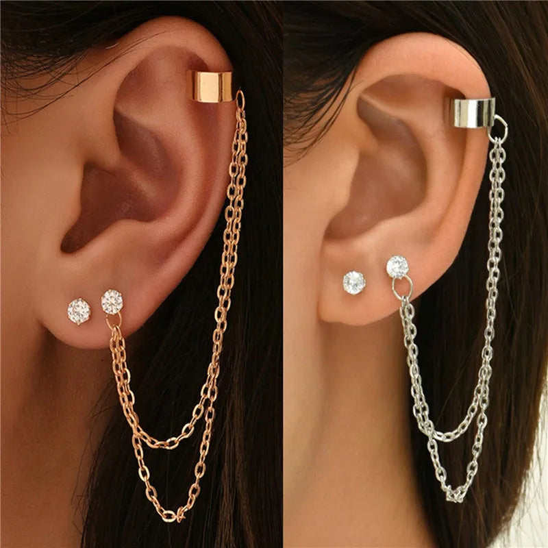 Pearl Ear Cuff Clip Earrings Non-Piercing Bone C-shaped Ear Ring Without Puncture Minimalist Earrings for Women Fashion Jewelry