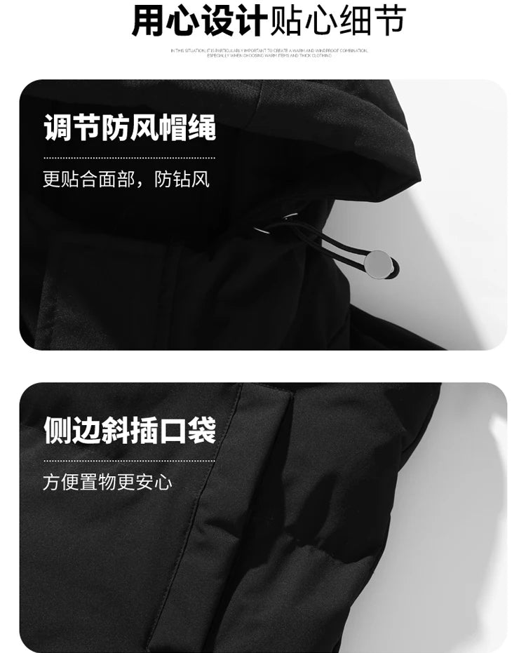 2026 new arrival winter jacket sill-like cotton jackets men,mens fashion thicken warm parkas trench coat male size M-4XL