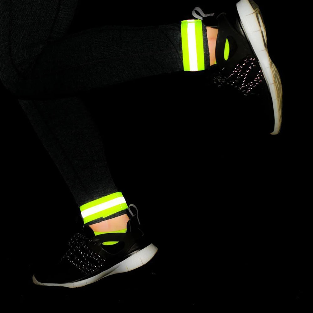 Reflective Bands&Vest Elastic Armband Wristband Ankle Leg Straps Safety Reflector Tape Straps for Night Walking Cycling Running