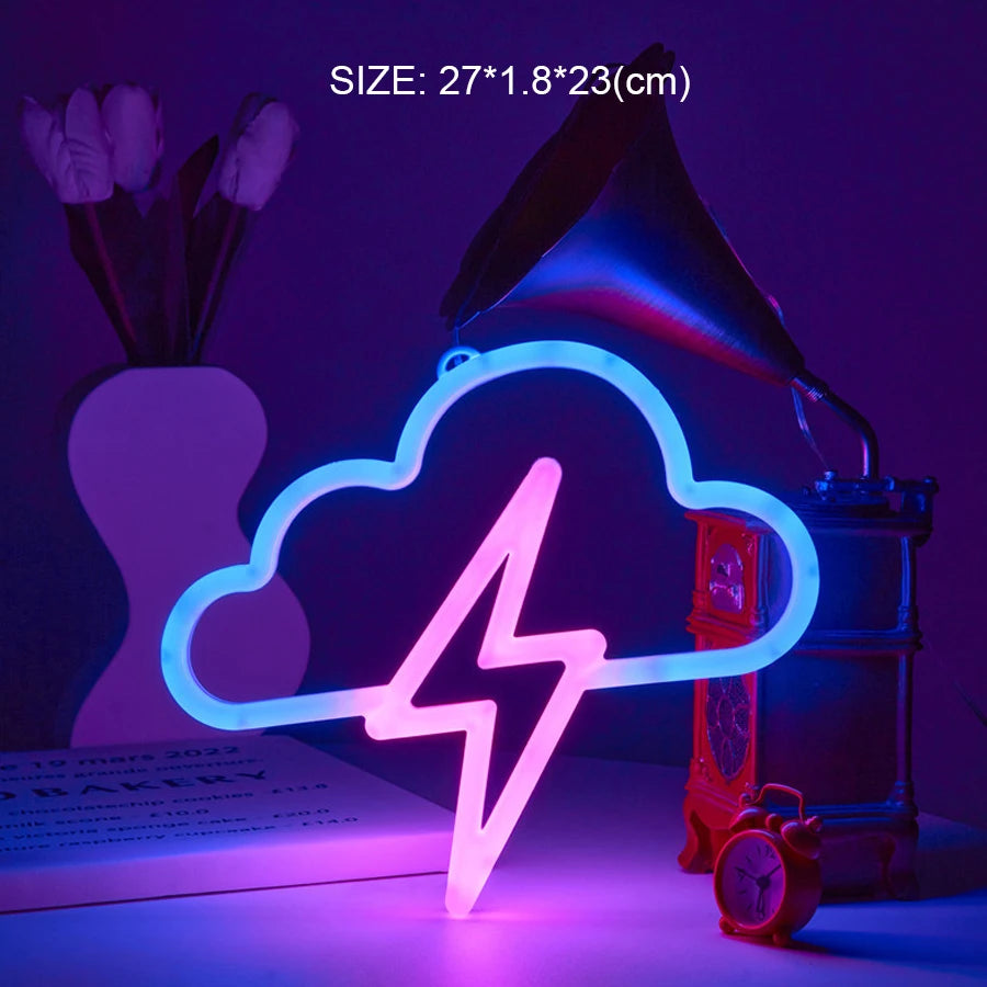 LED shaped lamp, double-sided neon light, letter light string, proposal and confession decoration light, night light
