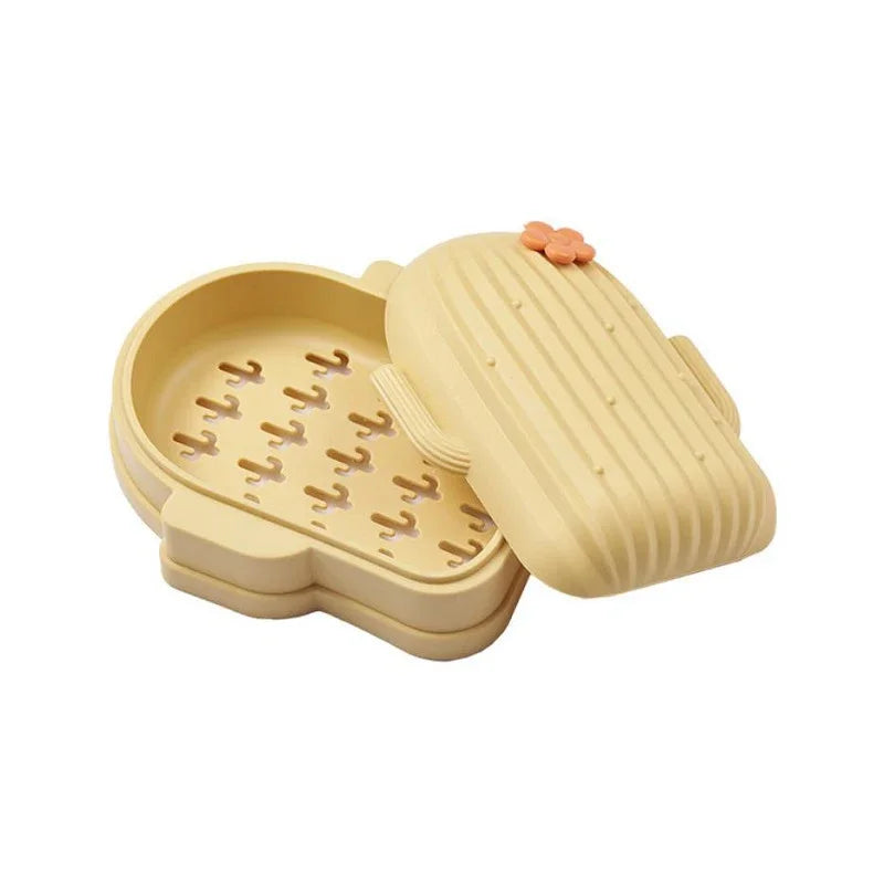 Cartoon Cute Soap Box Cover Household Soap Box Bathroom Bathroom Dormitory Drain Soap Box Travel Portable Waterproof Soap Box