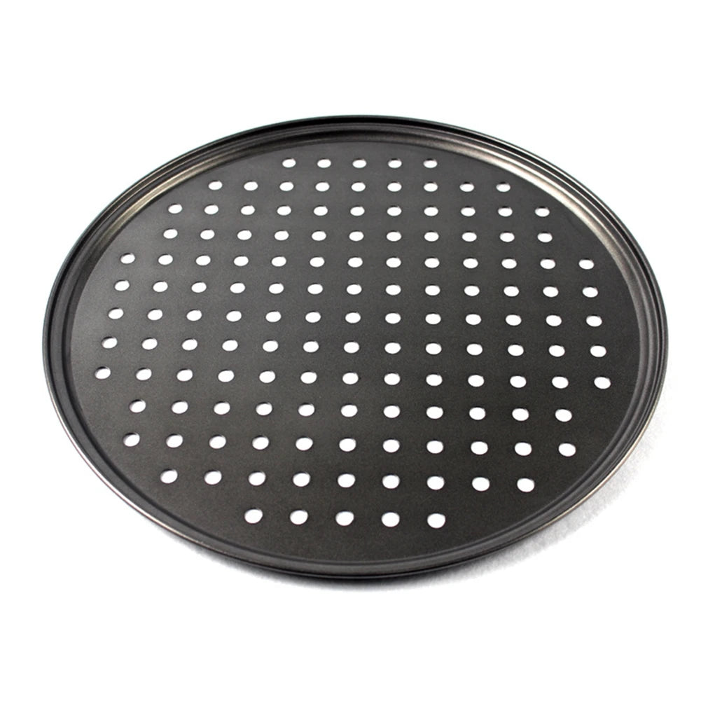 Household Pizza Pans with Holes Breathable Non-Stick Professional Baking Tray for Restaurant Home Grill Barbecue Baking Tools