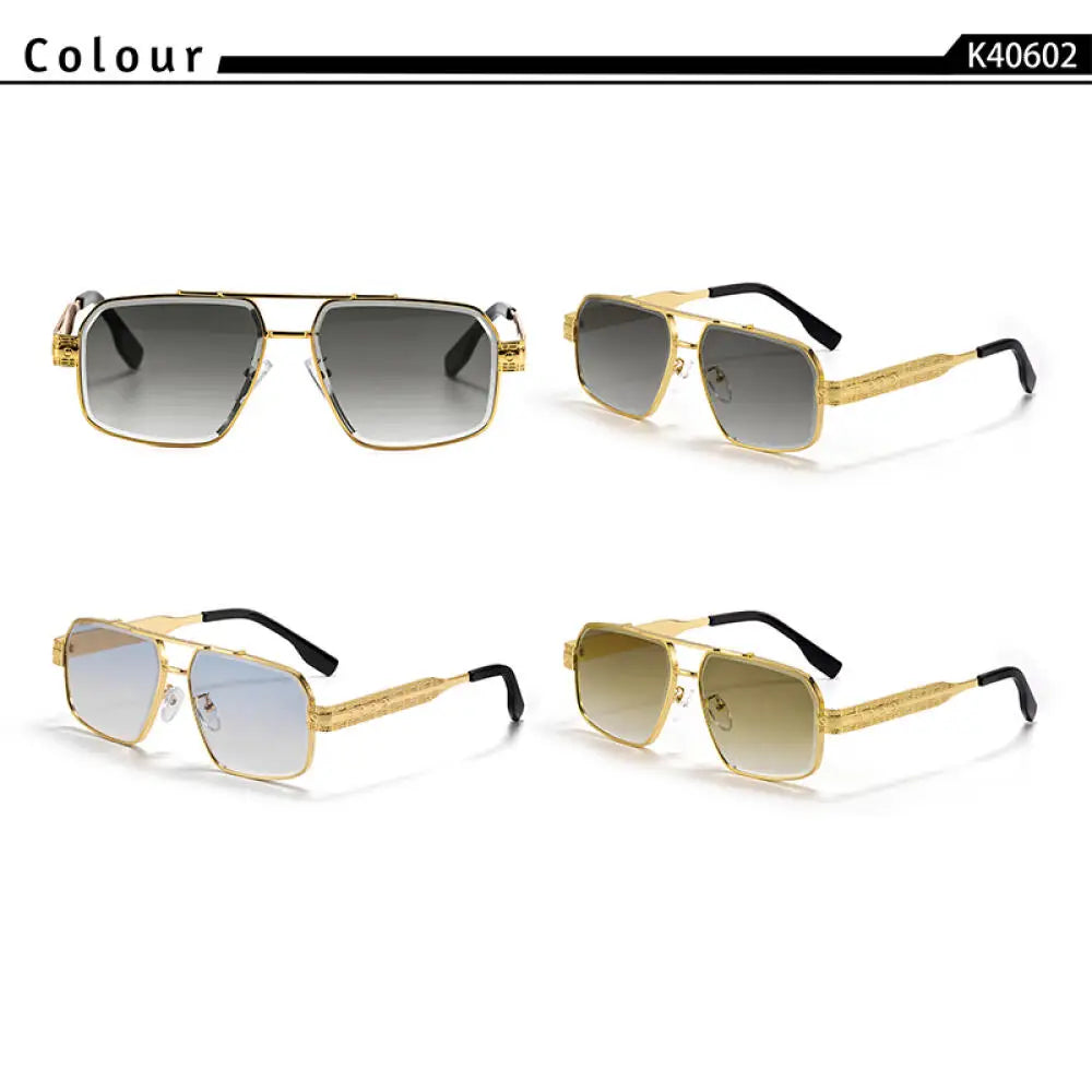 CATERSIDE Men's Luxury Sunglasses High-Quality Metal Frame Sun Glasses Fashion Women's Outdoor Travel Decoration Glasses Uv400