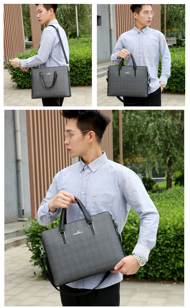 Business Men's Handbags Office Male Executive Briefcase Large Luxury Tote Laptop Bag for Man 2024 Shoulder Messenger Designer