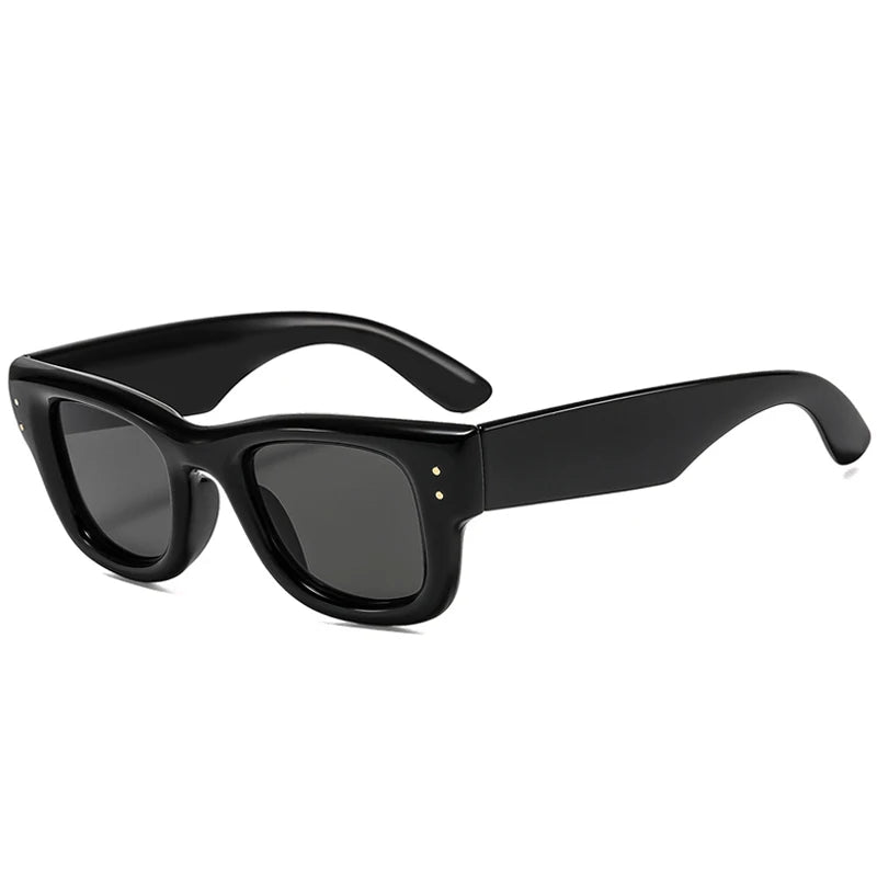 Fashion Vintage Square Rice Nail Women's Sunglasses Classic Punk Men Sunglass Outdoor Driving Travel Eyewear Female UV400 Lentes