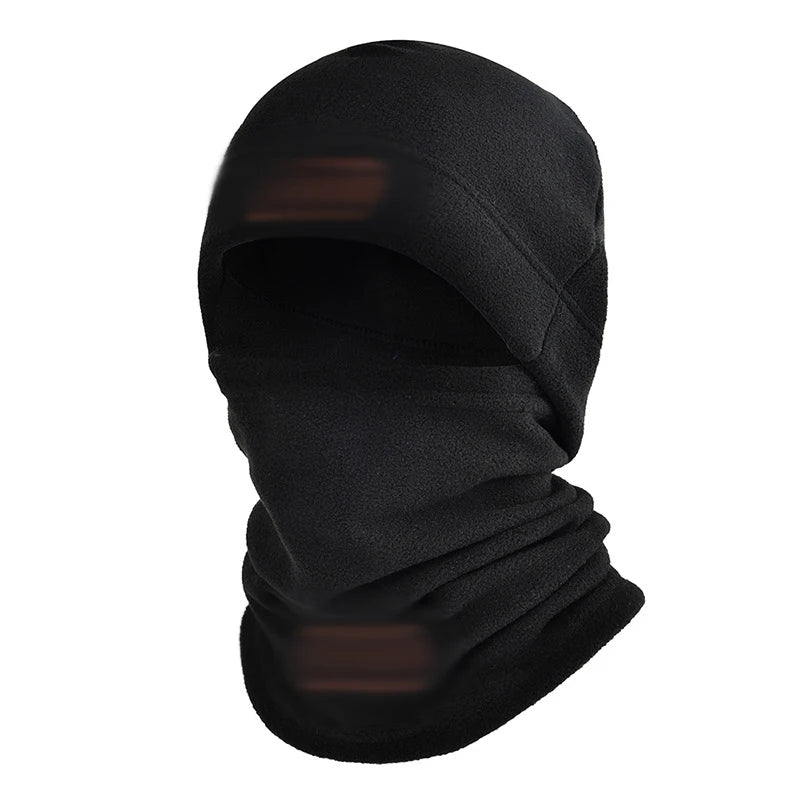 Autumn Winter Sports Warmth Velvet Hat Fuzz Neck Cover Outdoor Cycling Face Shield Warmth Shawl Set Unisex Neutral