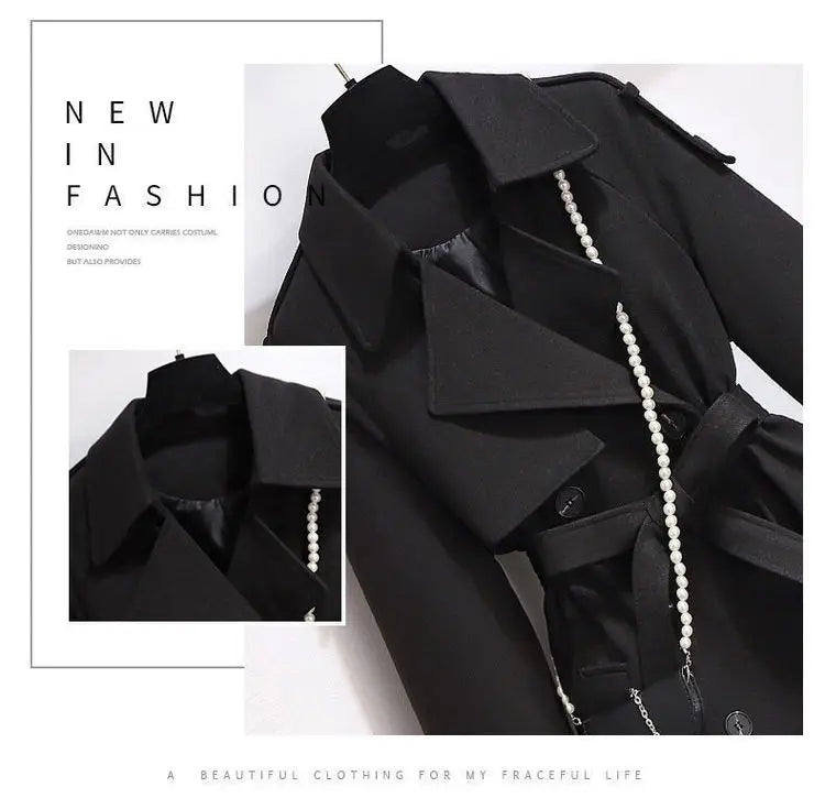 Femme Wool Jacket Women 2025 New Autumn Winter Coat Female Outerwear Short Windbreaker Long Sleeve Tops Black Overcoats