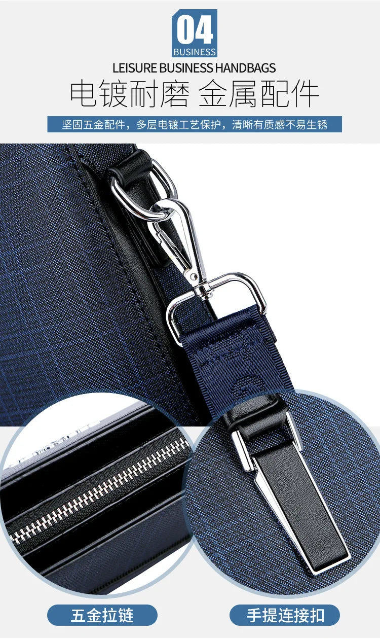 Business Men's Handbags Office Male Executive Briefcase Large Luxury Tote Laptop Bag for Man 2024 Shoulder Messenger Designer