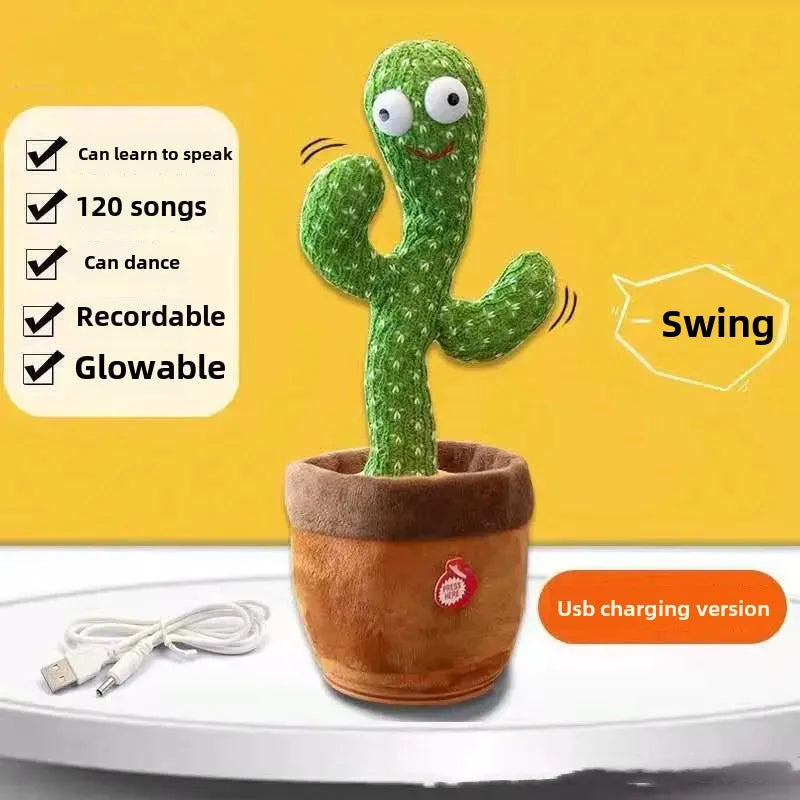 Magic Twist Talking Cactus Toy Dancing Cactus Swing Singing