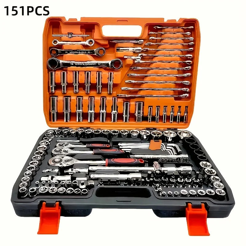 46/151pcs automotive machinery tool kits - high-quality and multi-screwdriver sets, bicycle and motorcycle repair tools