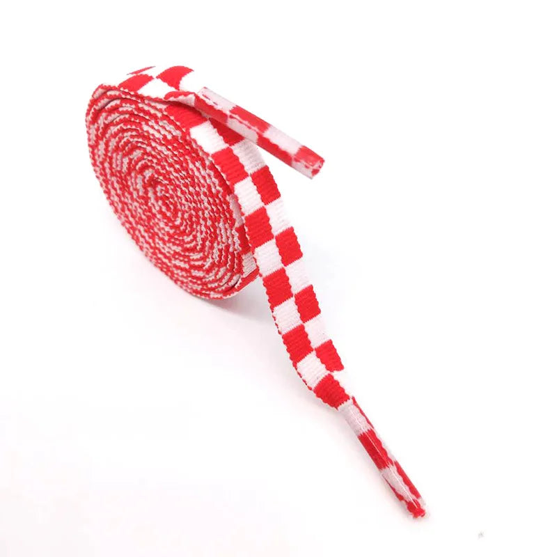 1 Pair Checkered Grid Shoelaces Super Quality Flat Shoe laces Shoelaces for Athletic Running Sneakers Shoes Boot Strings