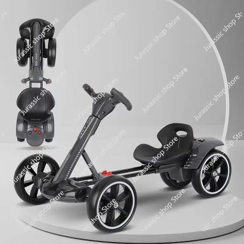 Children's Electric Kart Free Installation Can Sit Electric Car Children Charging Remote Control Folding Stroller