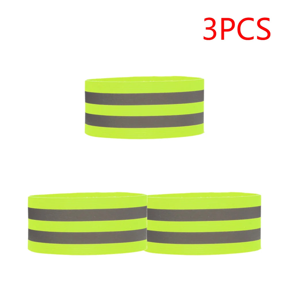 Reflective Bands&Vest Elastic Armband Wristband Ankle Leg Straps Safety Reflector Tape Straps for Night Walking Cycling Running