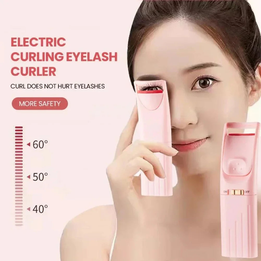 Portable Heated Eyelashes Curling Tool, Natural Fake Eye Lash, Beauty Supplies, USB, 3 Temperature Mode