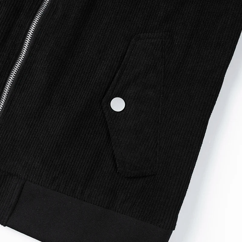 Men's Baseball Suit Spring and Autumn Fashion Loose Corduroy Trendy High Street Stand up Collar Coat Men Versatile Flying Jacket