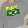 BRAZIL flag illustration  women's sweatshirts