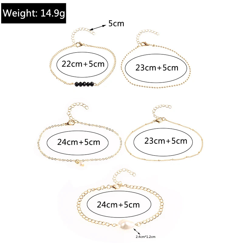 Bohemian Handmade Beads Anklets Embroidery Braided Ankle Bracelets Summer Beach On Leg Foot Chain Female Girls Jewelry Gifts