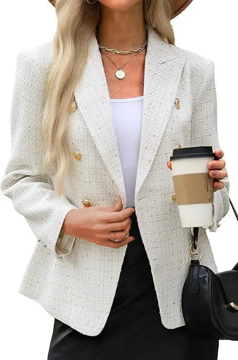2026 Women's New Fashion Trend Temperament Basic Slim Slim Versatile Suit Solid Color Simple Office Commuter Suit Women's Suit
