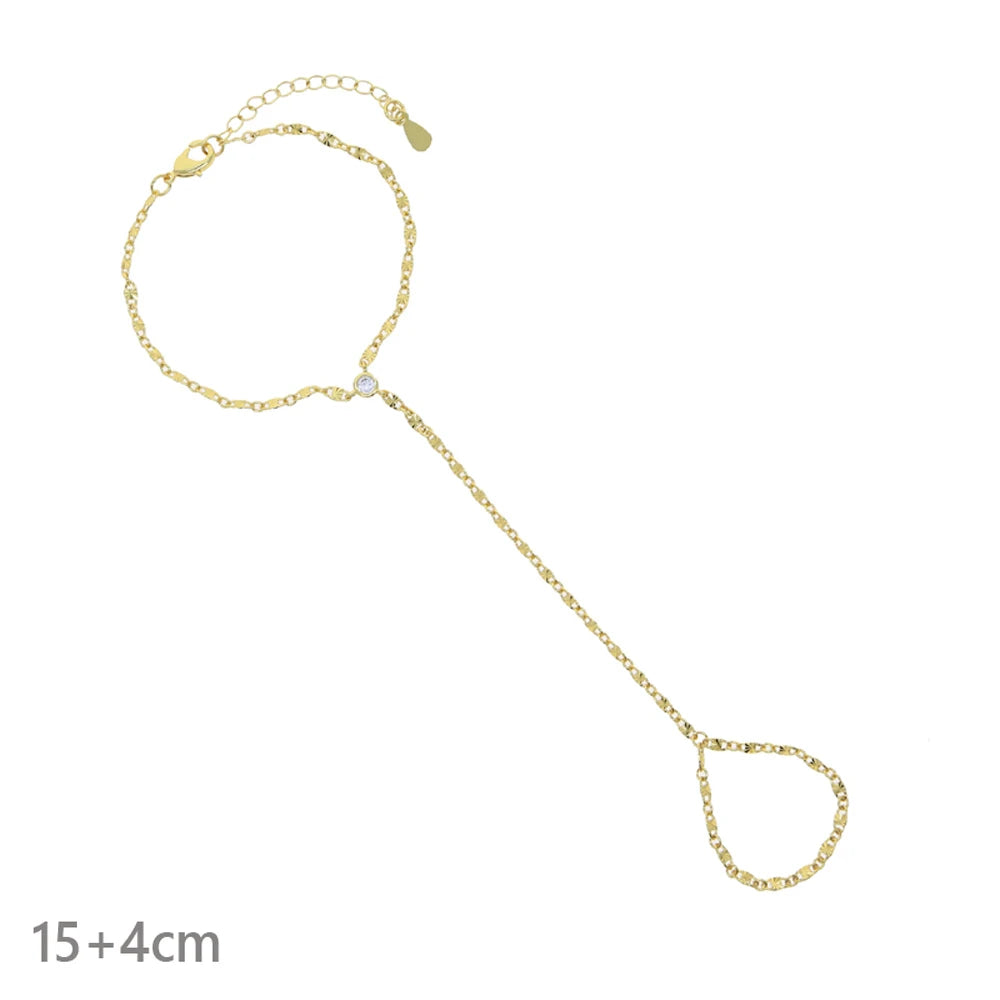 New Iced Out Oval CZ Choker Bracelet Silver Color Bling Lariat Long Bar Round Stone Long Tassel Bangle Women Jewelry
