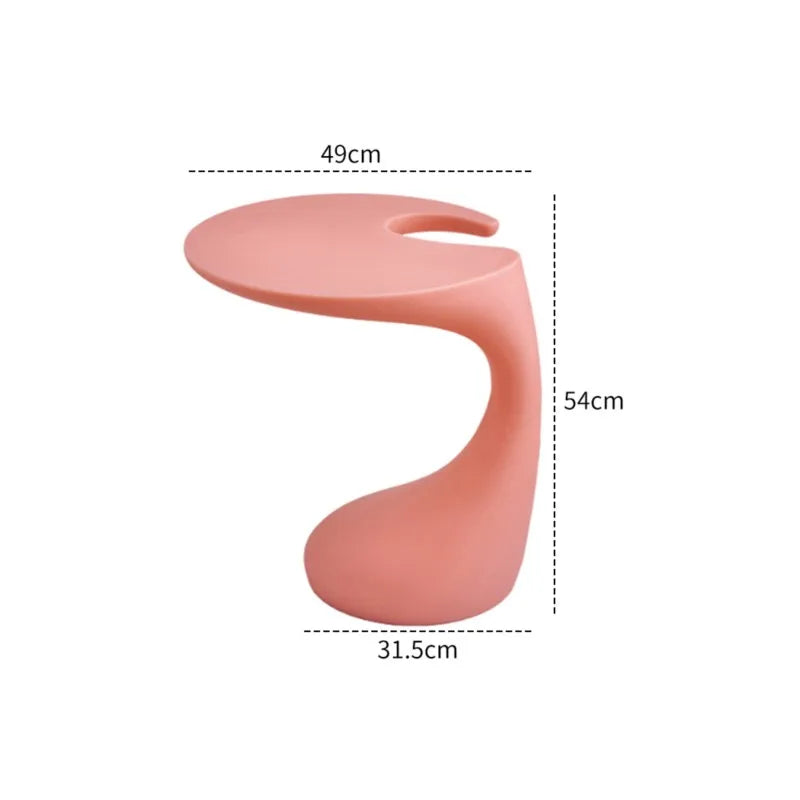 Realife Light Luxury High-end Creative Bedside Table Shelf Sofa Edge Table Living Room Mobile Black Minimalist Coffee Table 2025