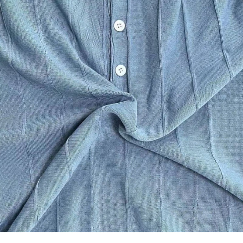 Men's Short-Sleeved Polo Shirt with Lapel Collar, Business Casual Style, Pure Color Sweater, New Fashionable Design, Plus Size
