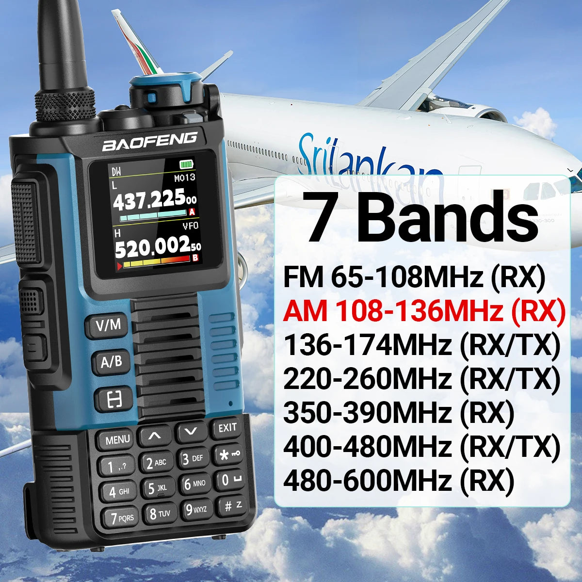 Baofeng UV-K67 PRO Walkie Talkie Long Range Multi Band Wireless Copy Frequency DTMF 640CH NOAA Type-C Ham Two Way Radio UV-5R